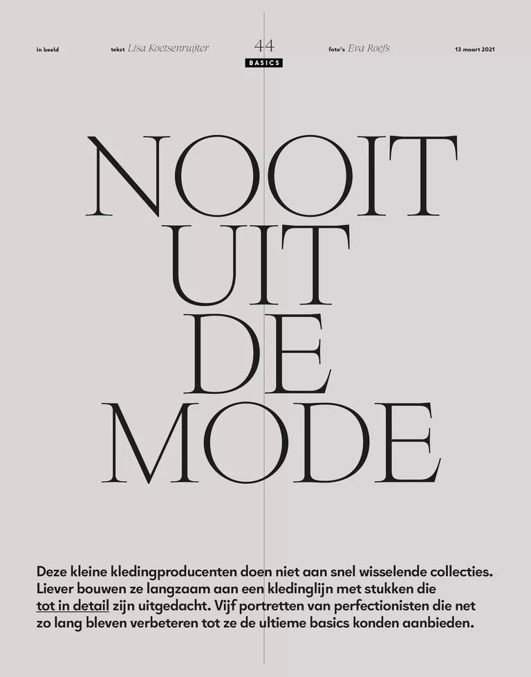 Volkskrant Magazine — Timeless Essentials