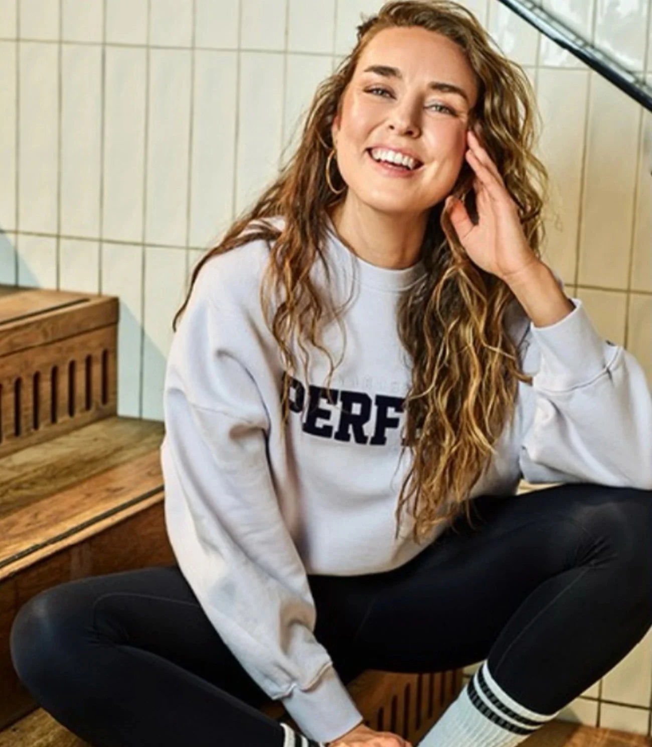 Veggilaine wearing the LaDress Story Sweater