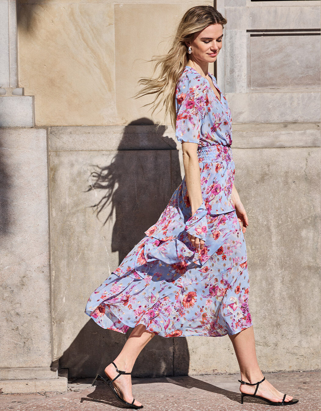 Naomi Sky blue floral