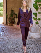 Verona Deep Aubergine Satin