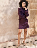 Gigi Deep Aubergine Satin