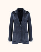 Carey Midnight Blue Satin