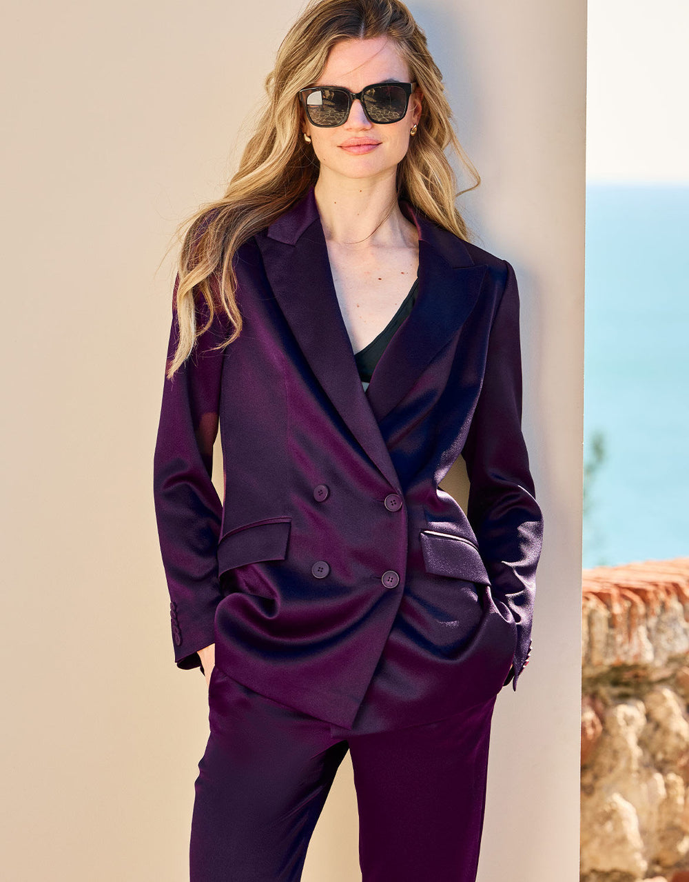 Juliette Deep Aubergine Satin
