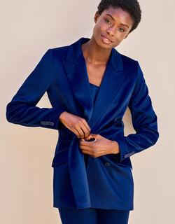 Juliette Sapphire Blue Satin