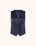 Charlize Midnight Blue Satin