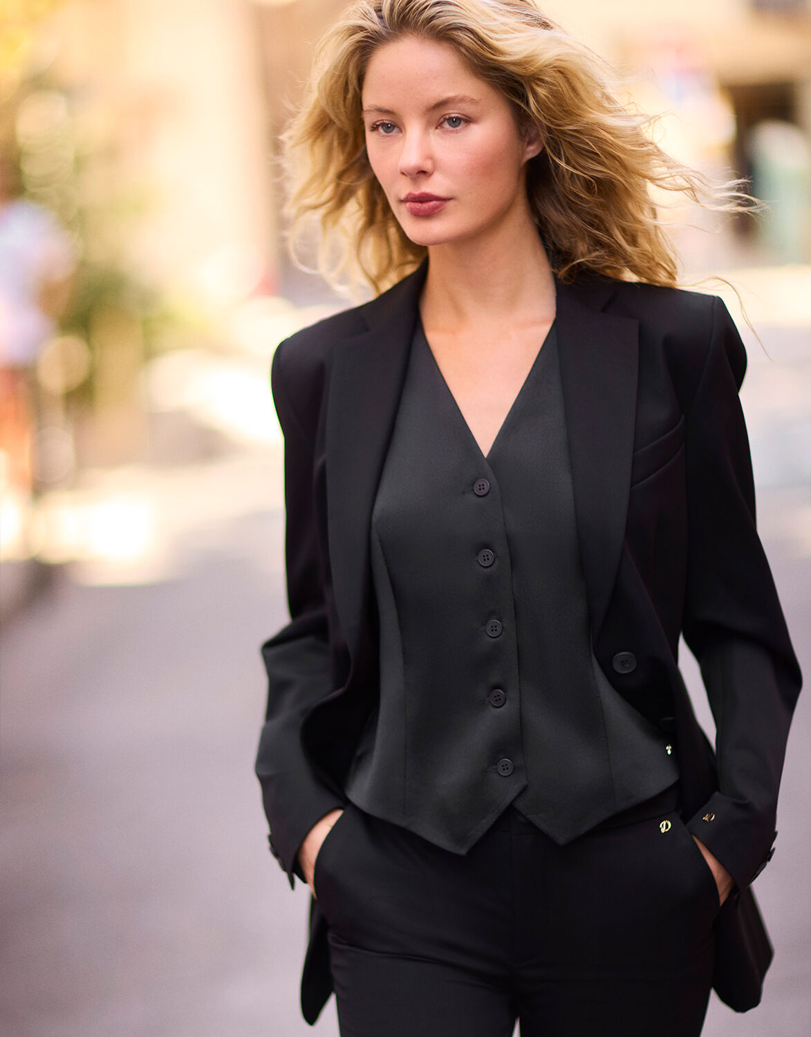 Charlize Black Satin
