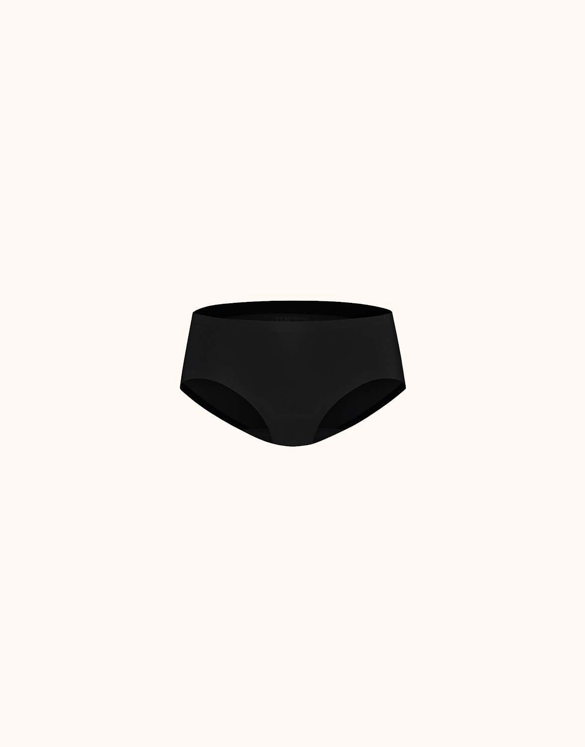 Packshot of the Noa 2-pack Black/Black shaping brief in jersey lycra, seen from the front.