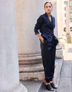 Carey Midnight Blue Satin