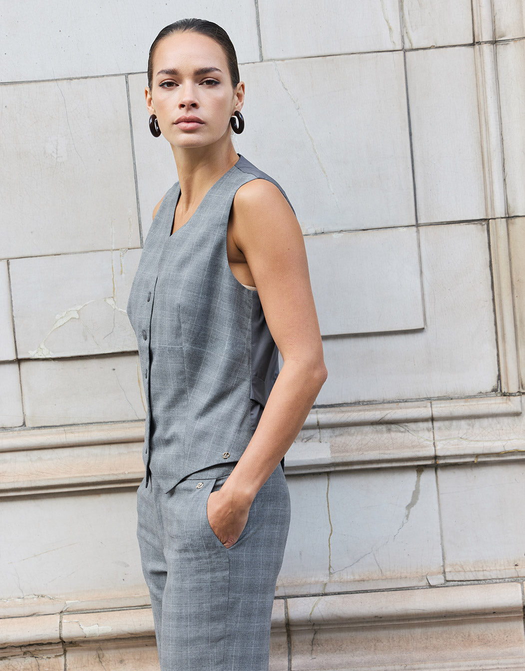 Jules Light Grey Check