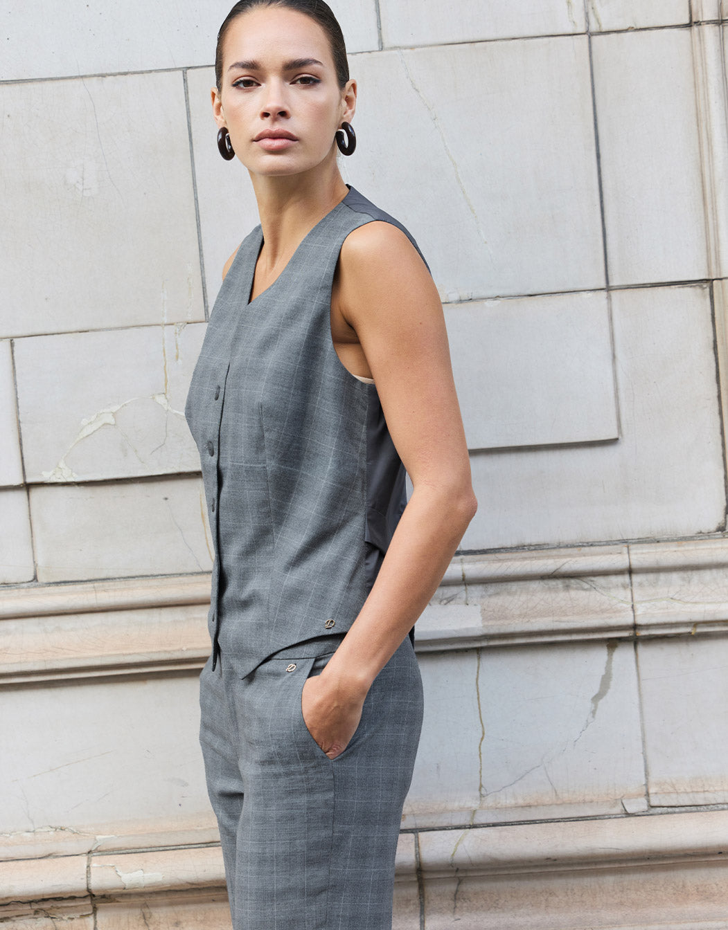 Jules Light Grey Check