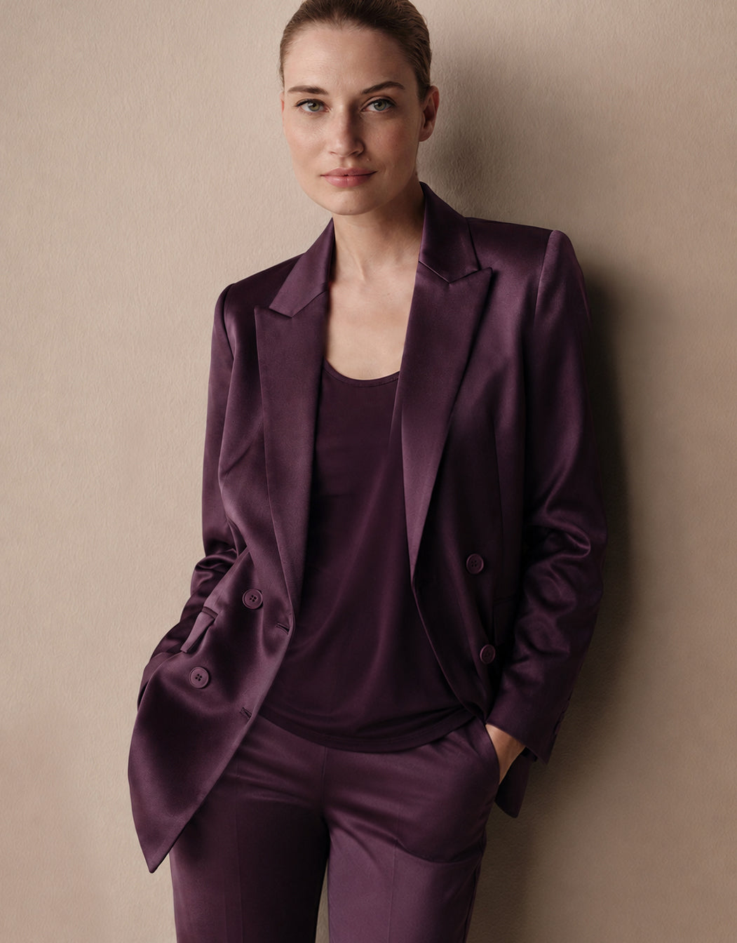 Juliette Deep Aubergine Satin