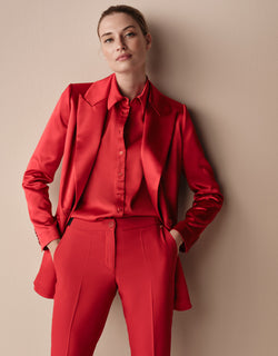 Juliette Raspberry Red Satin