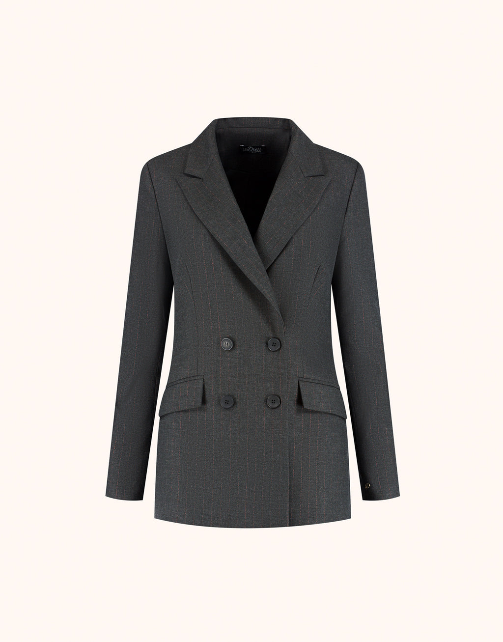 Florine Charcoal Rose Gold Stripe