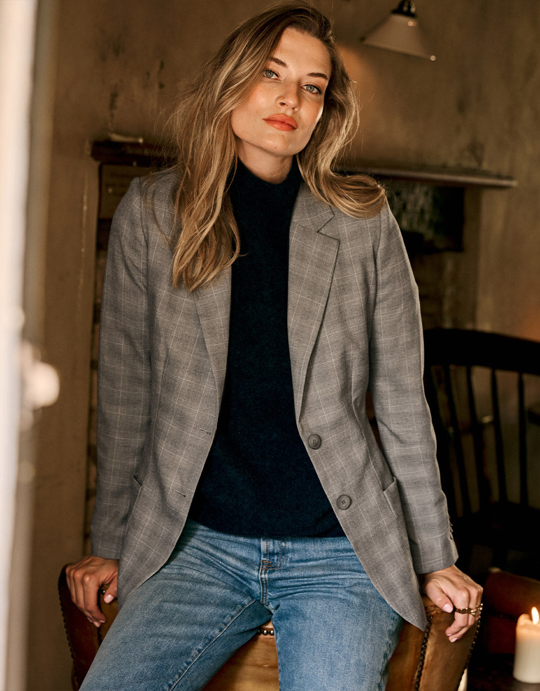 Romee Light Grey Check
