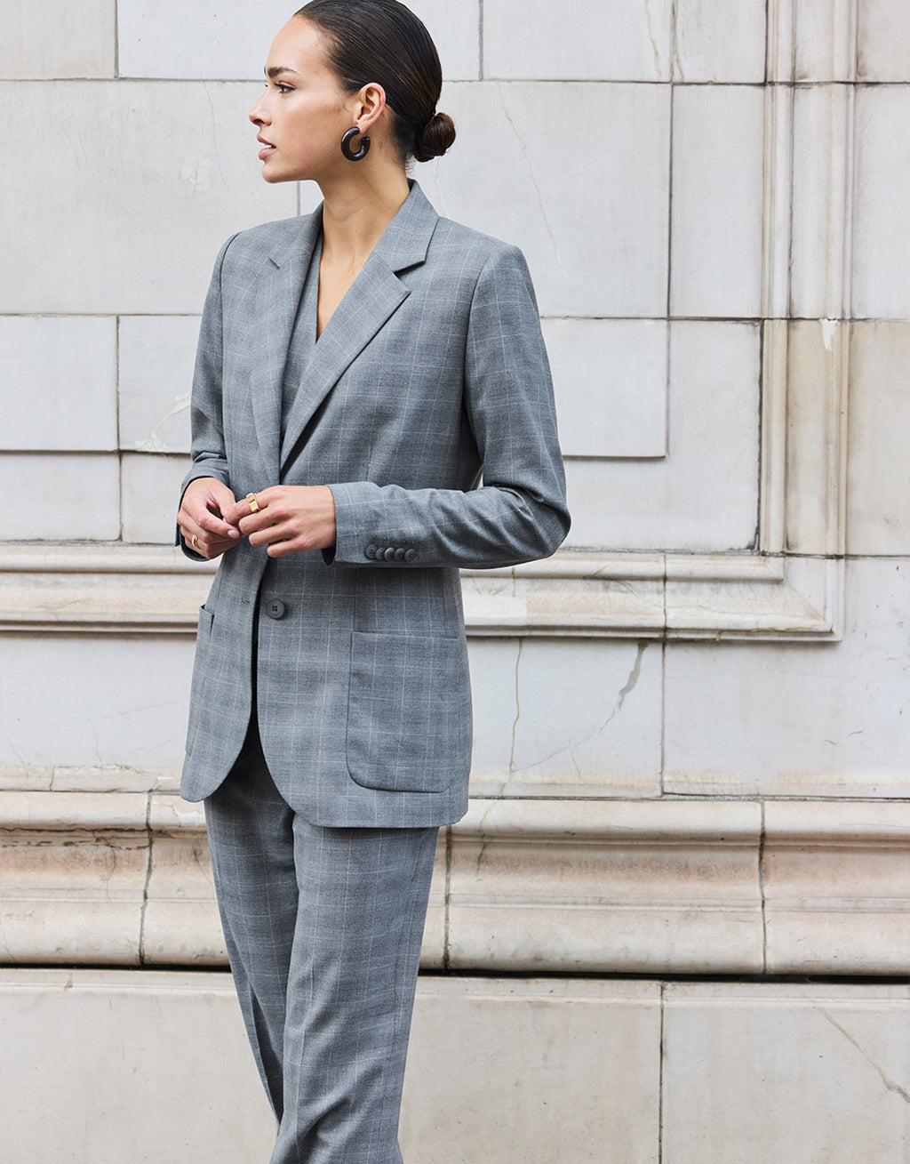 Romee Light Grey Check