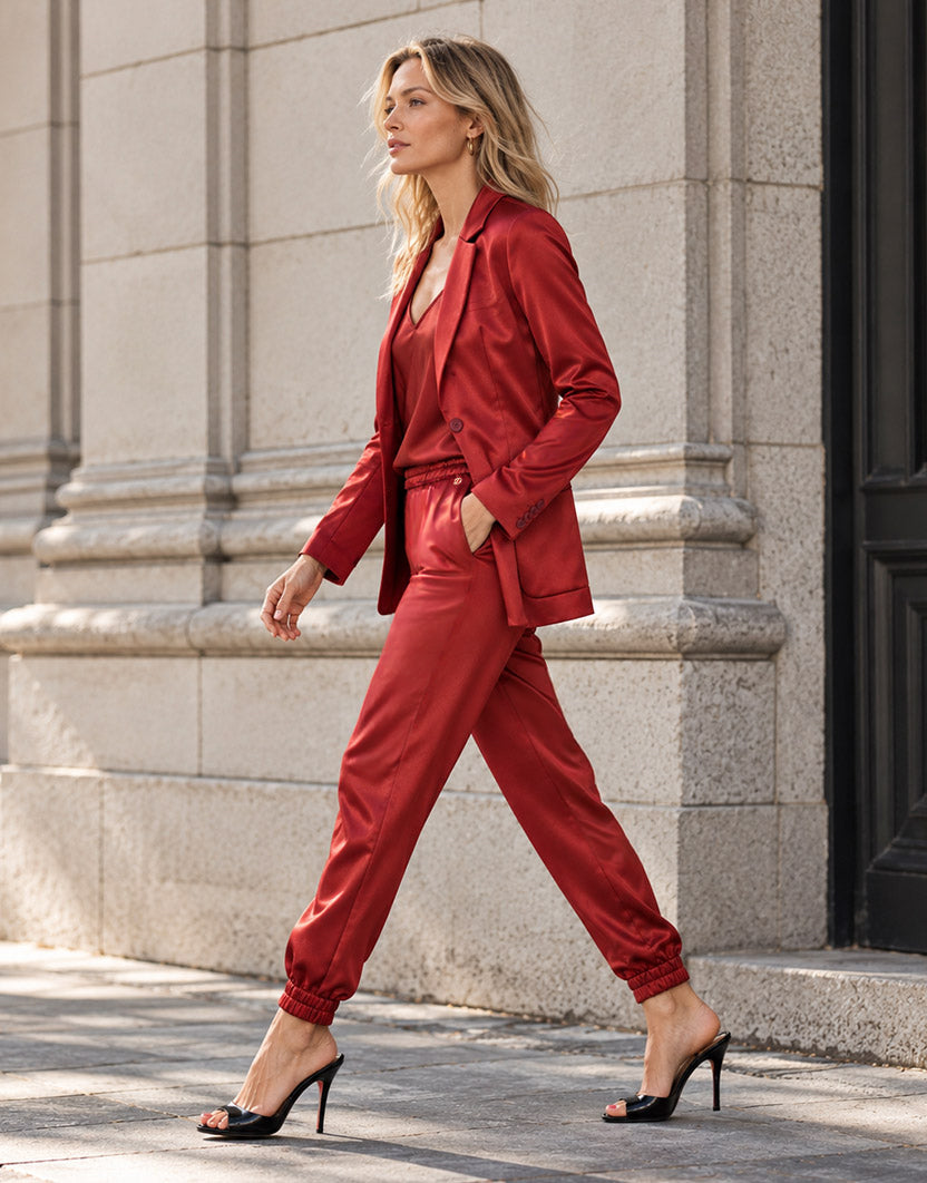 Verona Deep Crimson Satin