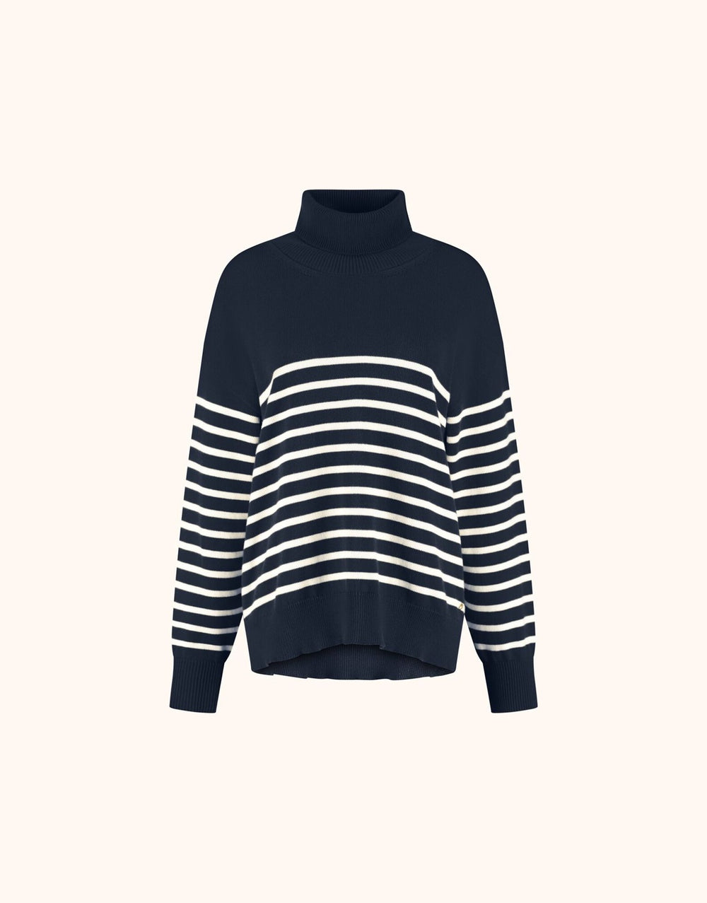 Cecile Midnight Blue Ivory Stripe