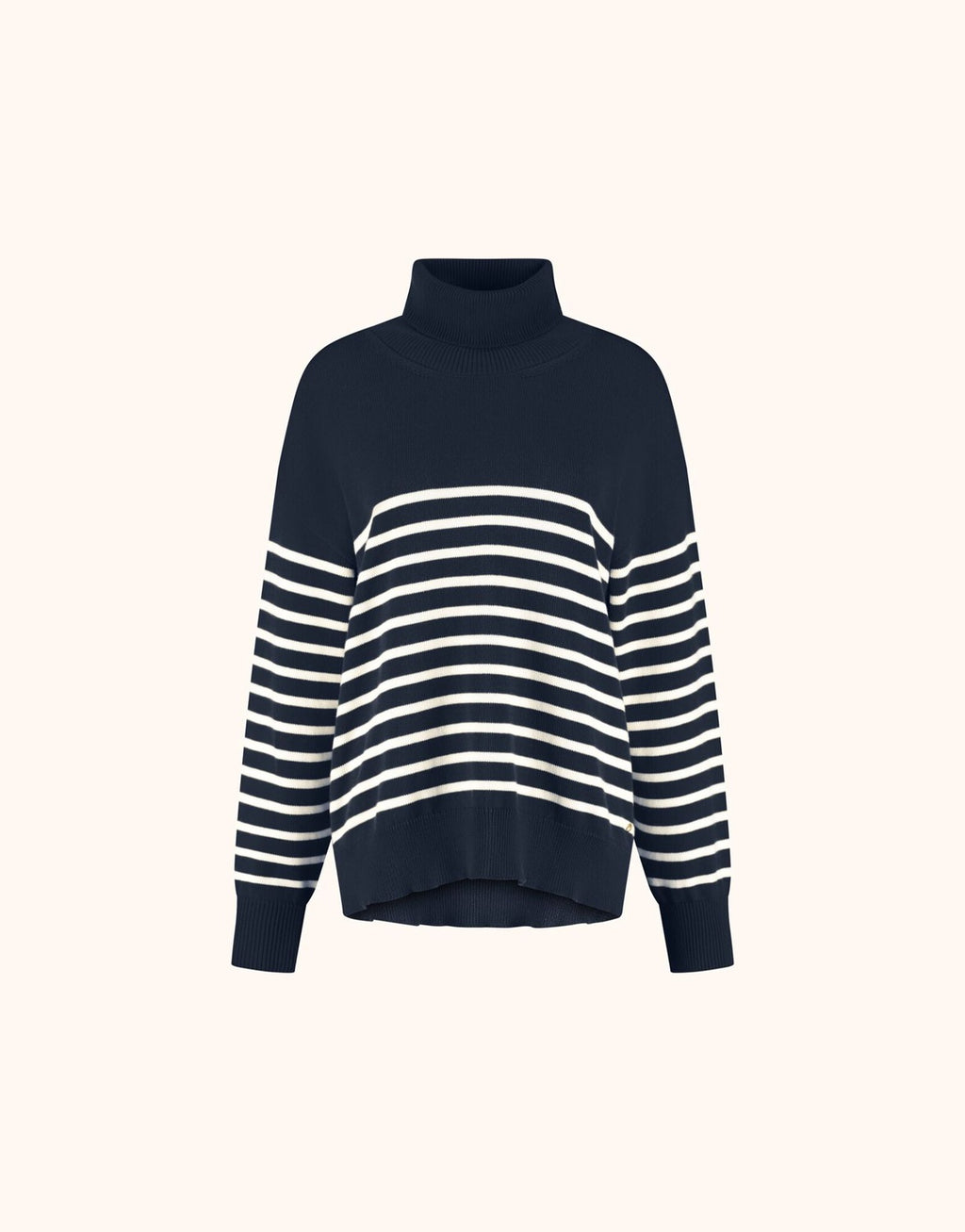 Cecile Midnight Blue Ivory Stripe