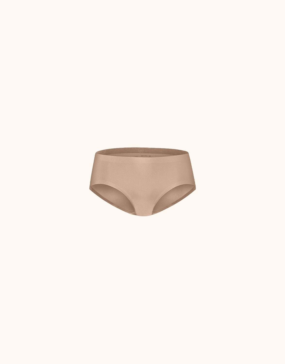 Packshot of the Noa 2-pack Nude/Nude shaping brief in jersey lycra, seen from the front.