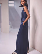 Christy Midnight Blue Satin