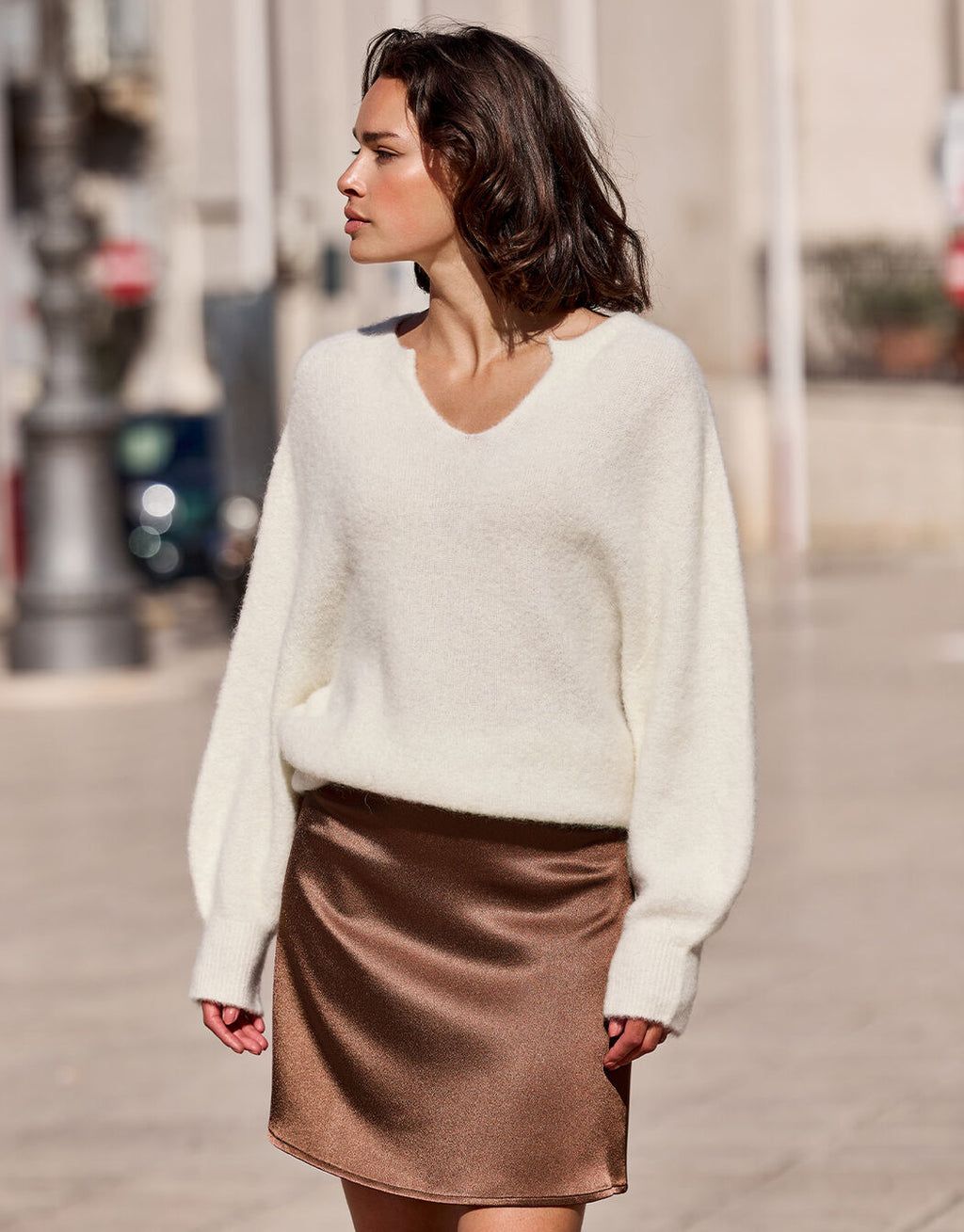 Gigi Cacao Brown Satin