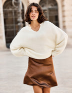 Gigi Cacao Brown Satin