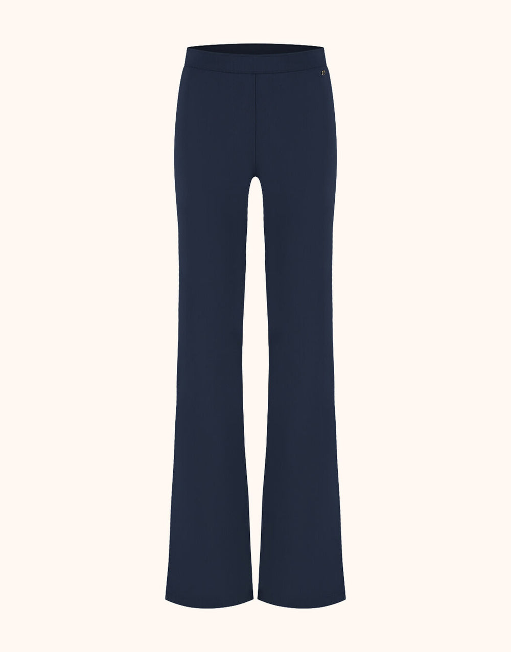 Dark blue straight-leg trousers with an elegant cut and minimalist design for a stylish and modern look.