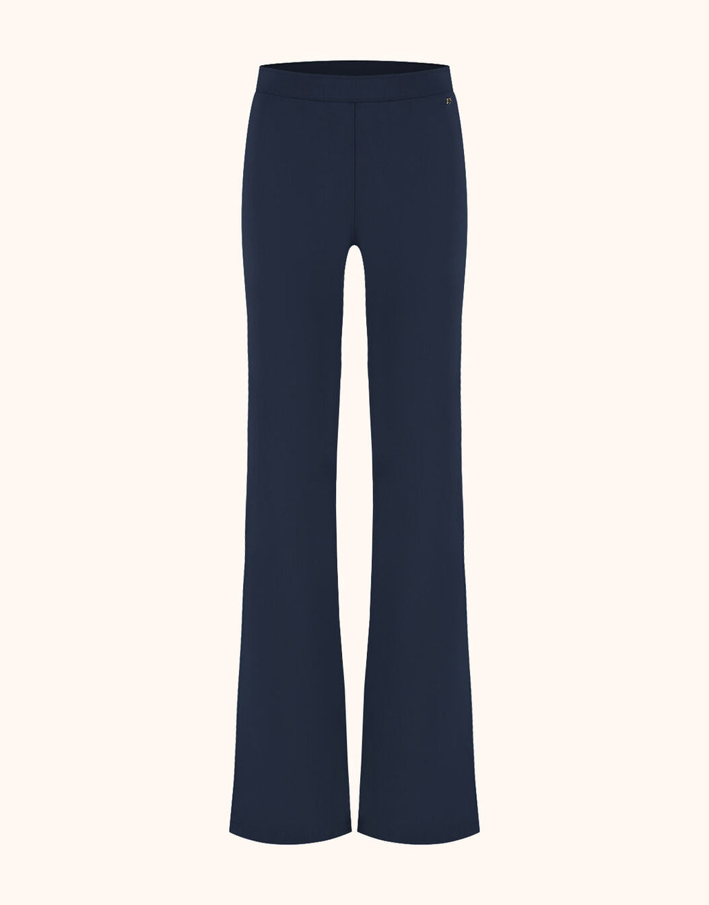 Dark blue straight-leg trousers with an elegant cut and minimalist design for a stylish and modern look.