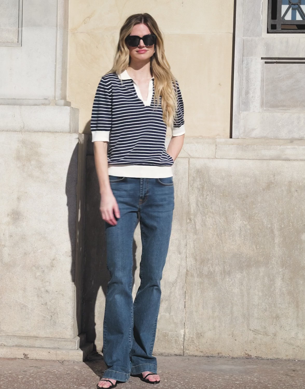Charly Midnight Blue Stripe