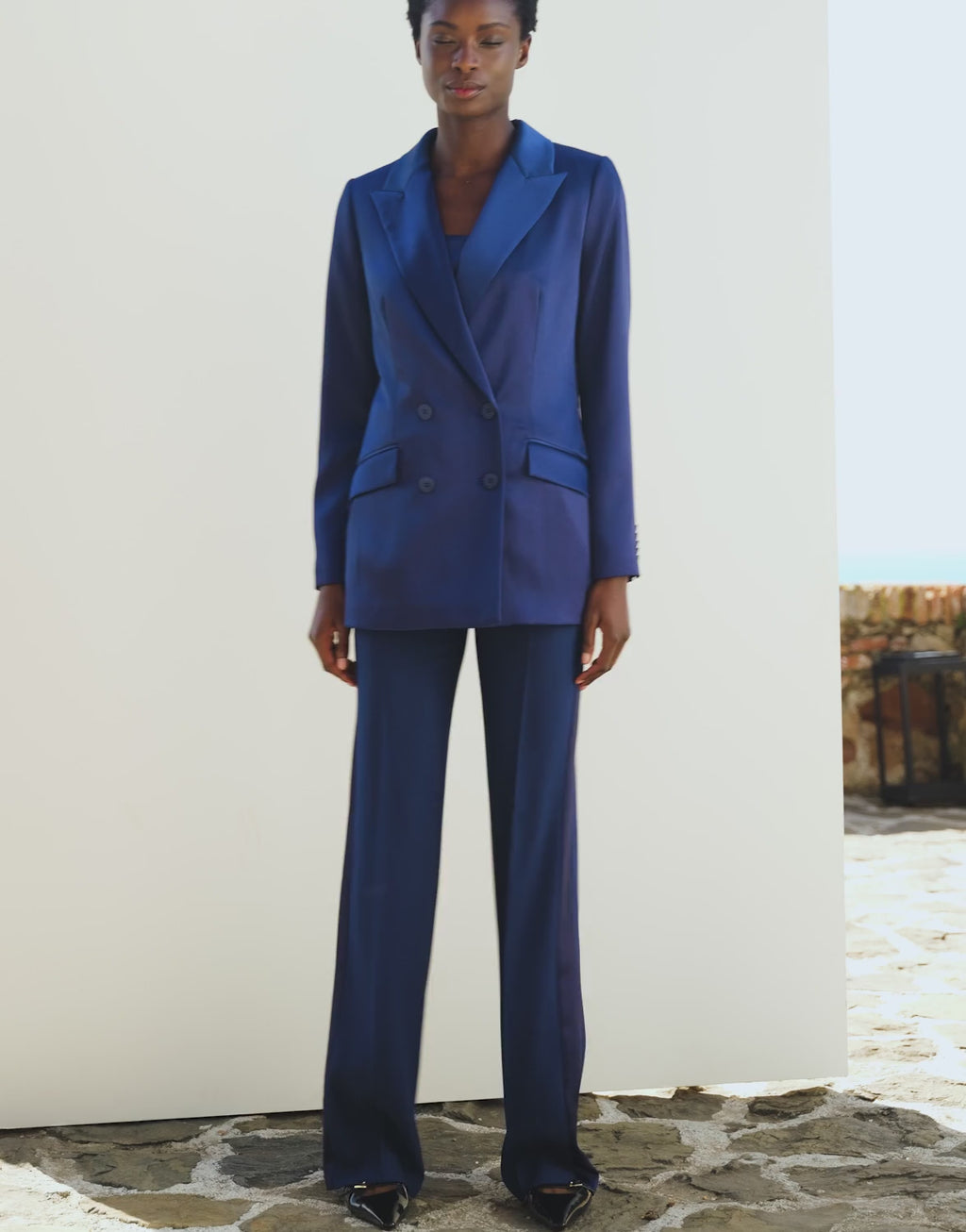 Juliette Sapphire Blue Satin