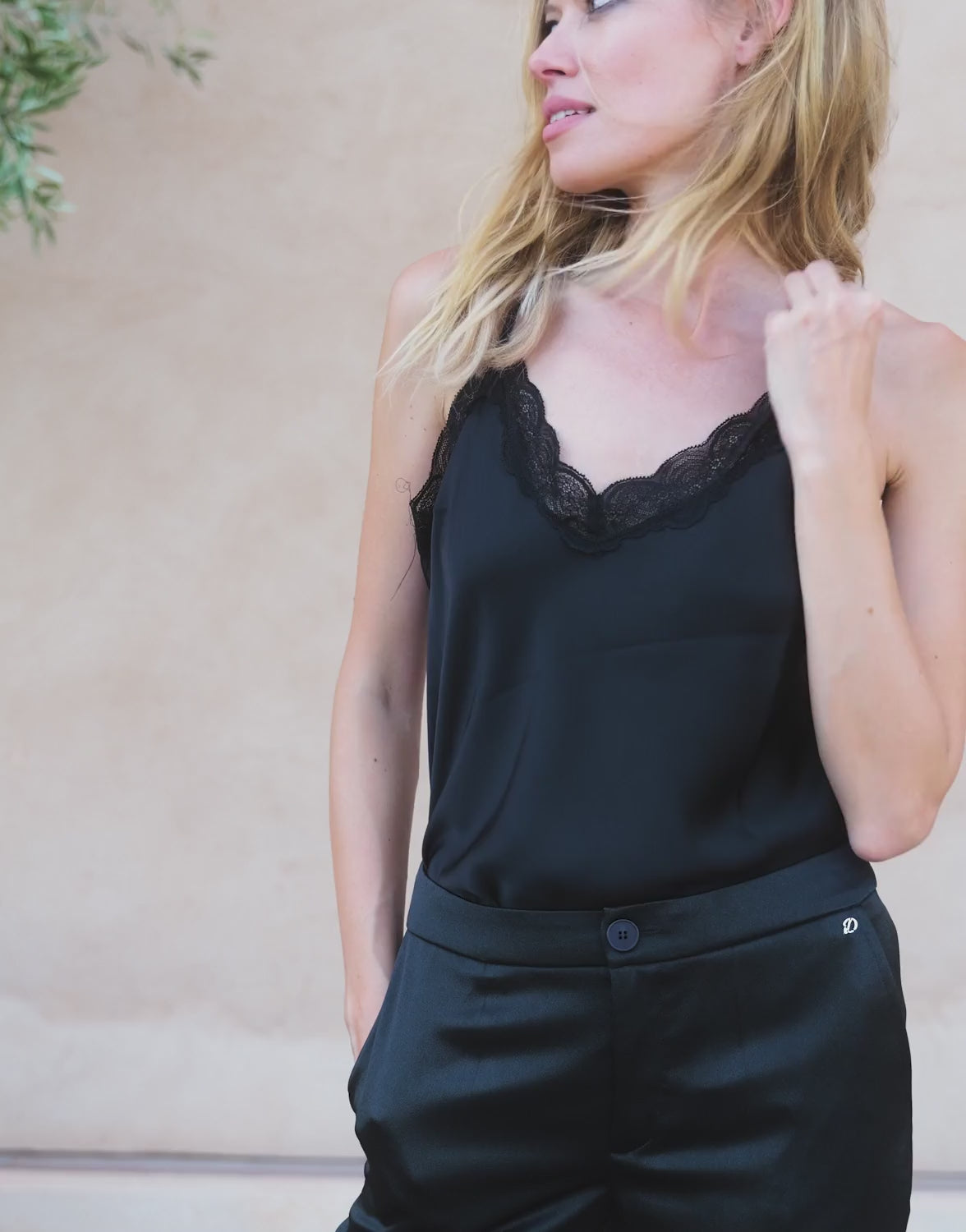 Geneva Black Satin
