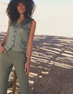 Charlize Olive Satin